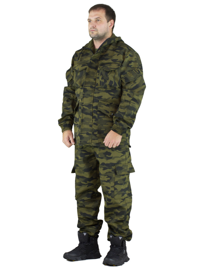 Демисезонный удлиненный костюм Forest Trail Green Black фото 2