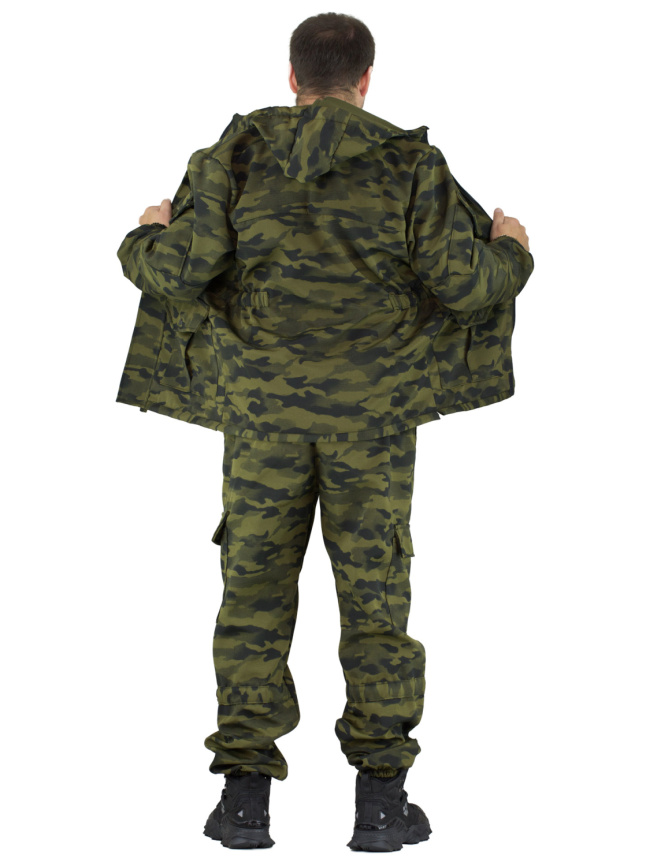 Демисезонный удлиненный костюм Forest Trail Green Black фото 9